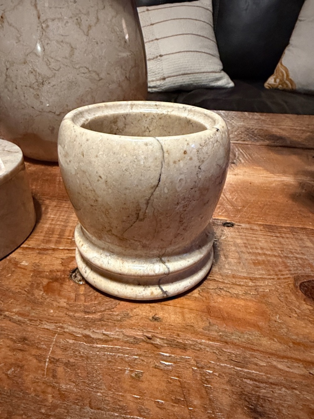 Beige Marble Bath Accessory Set - Picture 6 of 6